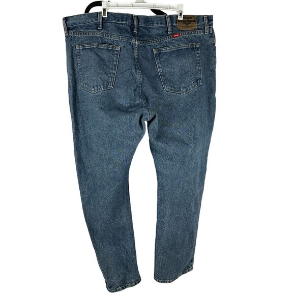 Wrangler Mens Premium Quality Regular Fit Jeans Size 44X30 Cotton Blue Denim - Picture 2 of 5
